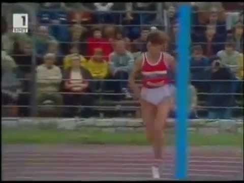 Lyudmila Andonova Womens high jump world record 207cm Lyudmila Andonova 1984 YouTube