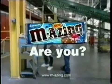 M-Azing MampM39s MAzing candy bar commercial 2004 YouTube