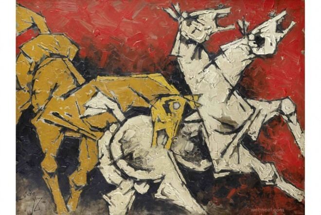 M. F. Husain 30 Controversial MF Hussain Paintings Most Famous Indian Artist