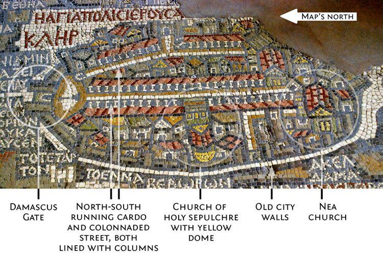 Madaba Map Madaba Map Mosaic of Jerusalem Approach Guides