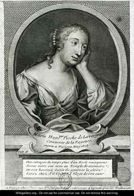 Madame de La Fayette Medallion portrait of Madame de La Fayette French novelist Etienne
