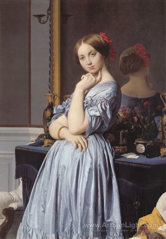 Madame Moitessier Portrait of Madame Moitessier Sitting 1856 Jean Auguste Dominique