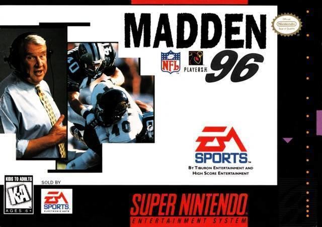 Madden NFL '96 Madden NFL 96 Box Shot for Super Nintendo GameFAQs
