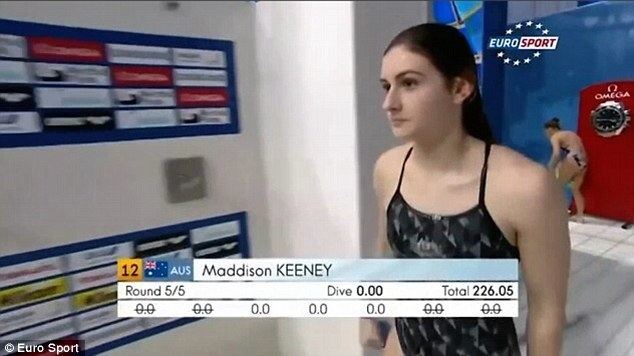 Maddison Keeney Australian Maddison Keeney makes embarrassing dive at the