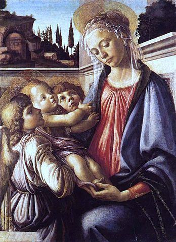 Madonna and Child and Two Angels (Botticelli) httpsuploadwikimediaorgwikipediacommonsthu