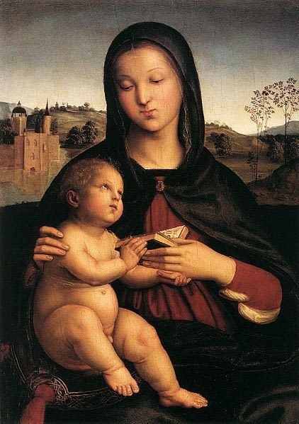 Madonna and Child with the Book totallyhistorycomwpcontentuploads201110Raph