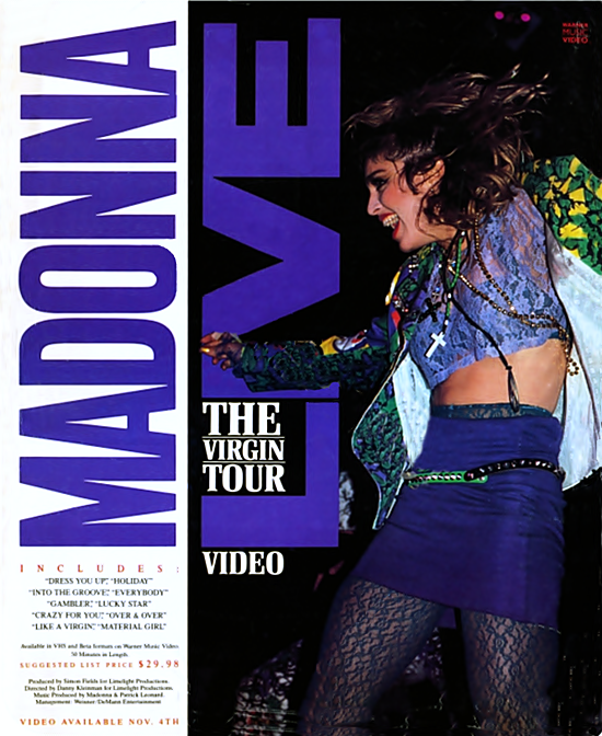 Madonna Live: The Virgin Tour The Virgin Tour Today In Madonna History