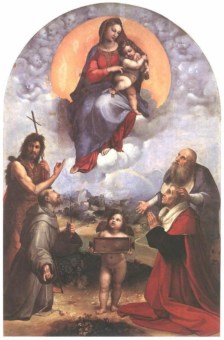 Madonna of Foligno The Madonna of Foligno c1511 1512 Raphael WikiArtorg
