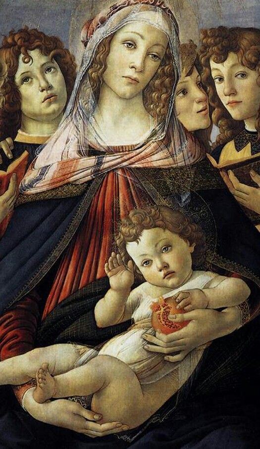Madonna of the Pomegranate Madonna of the Pomegranate by Sandro Botticelli Art Pinterest