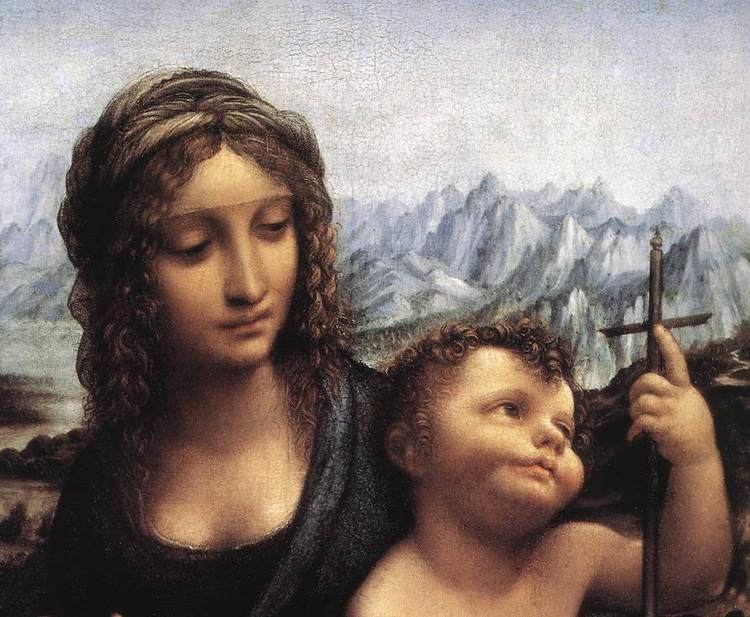 Madonna of the Yarnwinder Madonna with the Yarnwinder after 1510 detail painting Leonardo Da