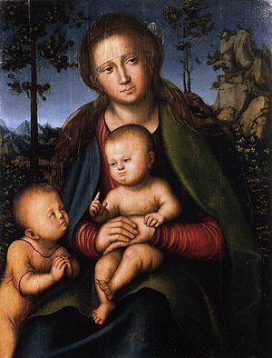 Madonna with Child with Young John the Baptist (Cranach) httpsuploadwikimediaorgwikipediacommonsthu