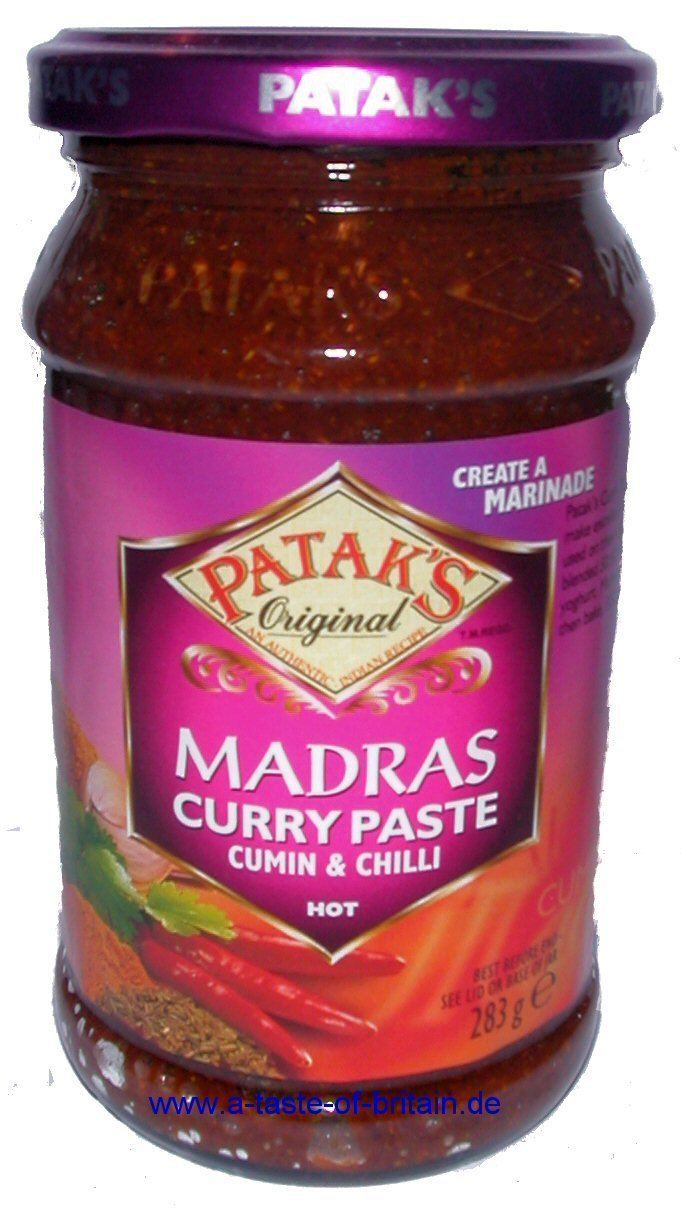 Madras curry sauce Patak39s Madras Curry Paste 283g A Taste of Britain
