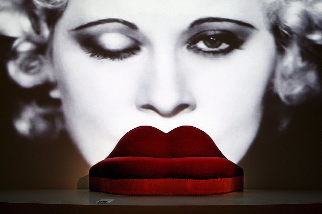 Mae West Lips Sofa BlackAcrylic Salvador Dal Mae West Lips Sofa