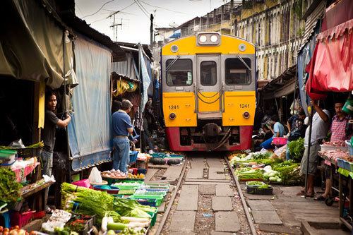 Maeklong Railway Maeklong Railway Market Bangkok Thailand