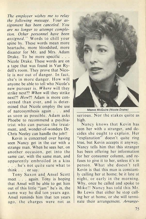 Maeve McGuire Maeve McGuire Classic Soap Opera Digest