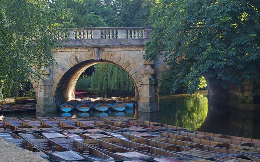 Magdalen Bridge Punts at Magdalen Bridge canvas print