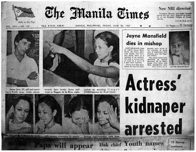 Maggie dela Riva's kidnaper arrested. A report on the case by The Manila Times