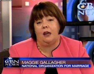 Maggie Gallagher Antigay leader Maggie Gallagher threatens 39bloody mess