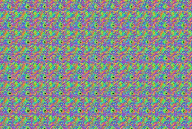 Magic Eye | multi-colored and patterned illusion