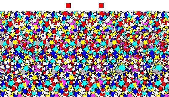 Magic Eye | multi-colored and star-patterned illusion