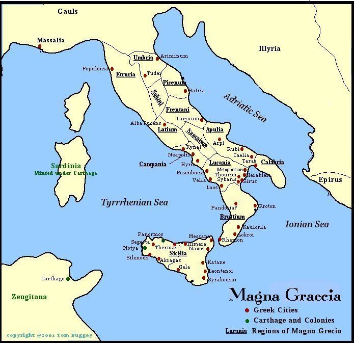 Magna Graecia Map of Magna Graecia