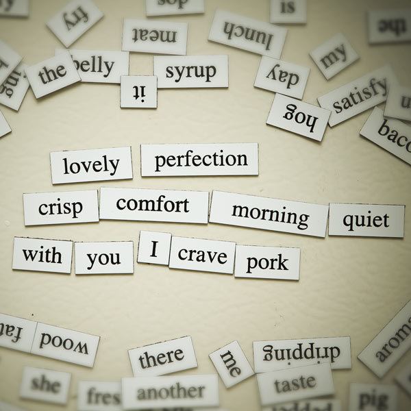 Magnetic Poetry Bacon Magnetic Poetry ThinkGeek