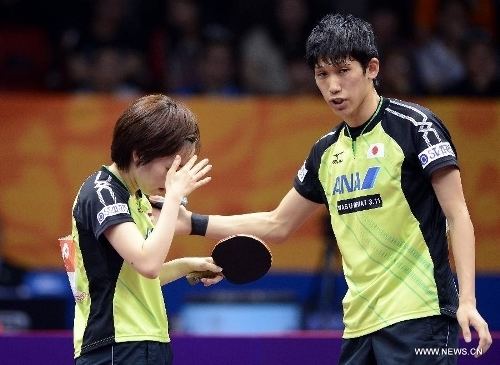 Maharu Yoshimura MaharuKasumi win mixed doubles semifinal at table tennis