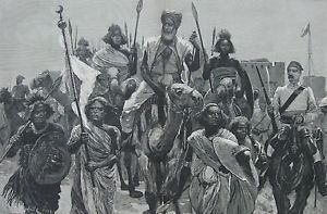 Mahdist War 1884 Large Engraving Mahdist War in Sudan Suakin Sheik Visit to