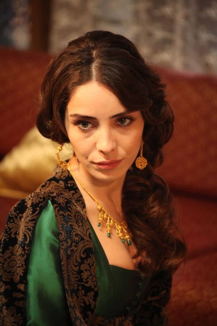 A scene from a Turkish series "Muhtesem Yuzyi" in which Meryem Uzerli plays role of Mahidevran