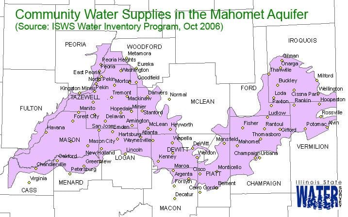 Mahomet Aquifer Mahomet Aquifer Consortium maps of the aquifer
