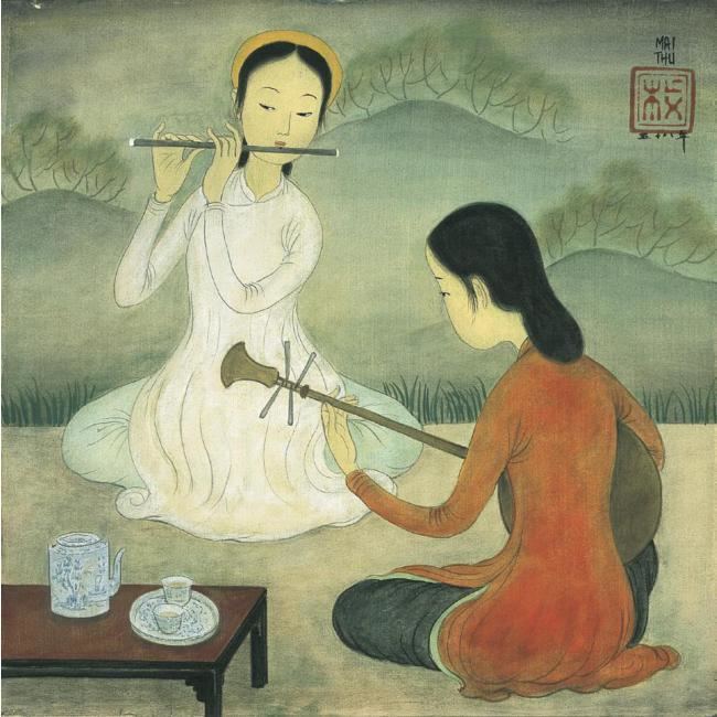 Mai Thứ Painting on Silk by Vietnamese Artist Mai Trung Thu Blog of an Art