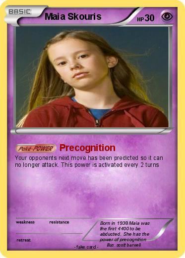 Maia Skouris Pokmon Maia Skouris Precognition My Pokemon Card