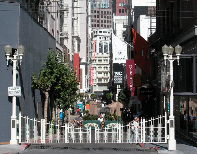 Maiden Lane (San Francisco) Union Square Theater District San Francisco Neighborhoods