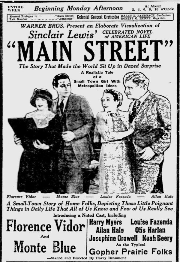 Main Street (1923 film) I Married a Doctor 1936 Attempts to Update Main Street Immortal