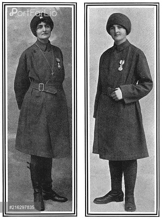 Mairi Chisholm Elsie Knocker and Mairi Chisholm WW1 nurses YOONIQ Images Stock