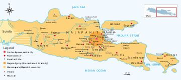 Map of Majapahit Empire