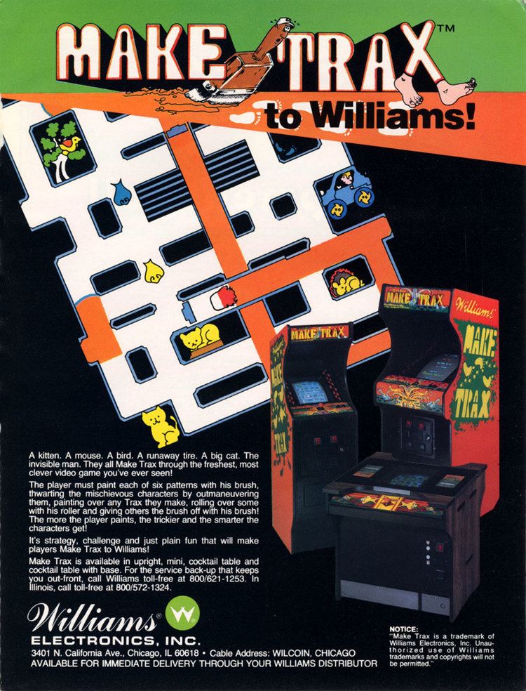 Make Trax The Arcade Flyer Archive Video Game Flyers Make Trax Williams