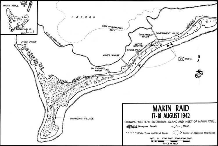 Image result for The Raid on Makin Island 17 - 18 August 1942