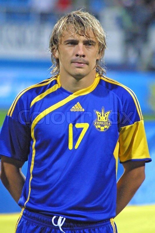 Maksym Kalynychenko KYIV UKRAINE AUGUST 12 2009 The midfielder of Ukraine