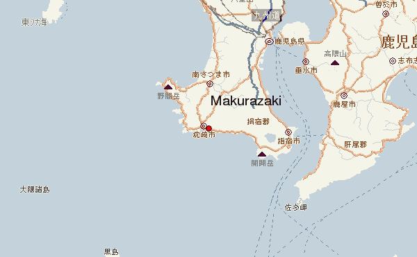Makurazaki, Kagoshima w0fastmeteocomlocationmapsMakurazaki10gif