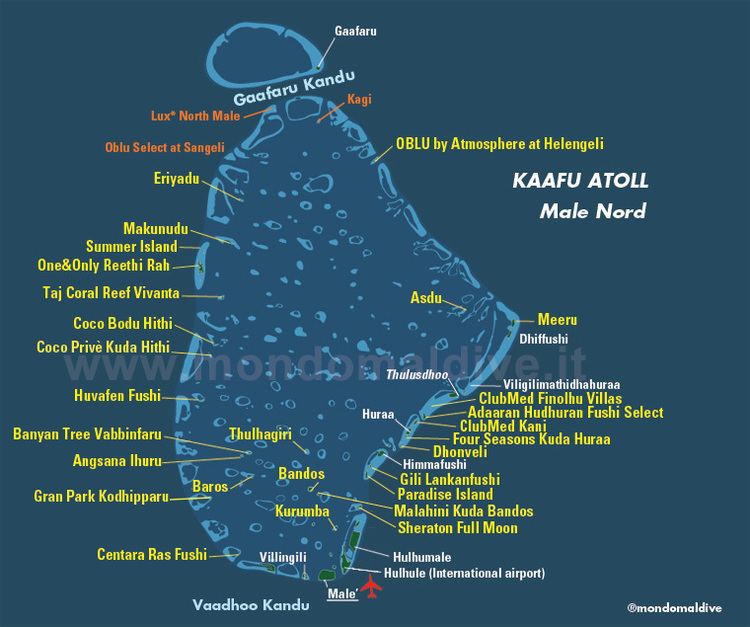Malé Atoll Map of North Male Atoll in Maldives