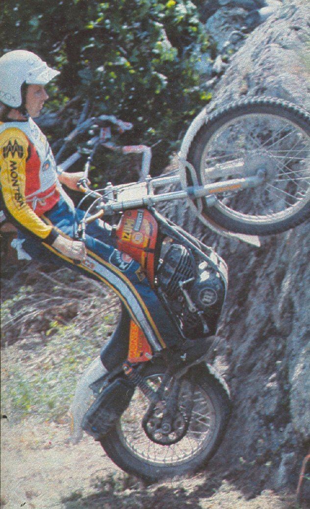 Malcolm Rathmell Rider Malcolm Rathmell on a Montesa Cota 348 in its prime Vintage