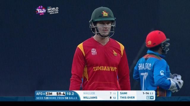 Malcolm Waller Wicket Fall AFG V ZIM Video ICC WT20 2016