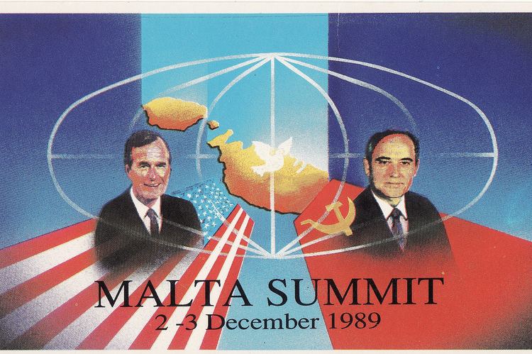 Malta Summit Malta Summit End of Cold War 1989 Commemoration Postcard Flickr