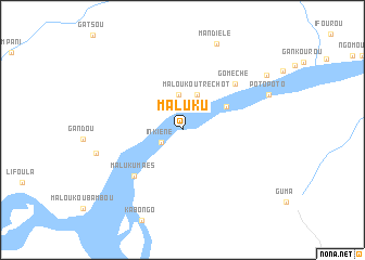 Maluku, Kinshasa Maluku Congo Democratic Republic of the map nonanet