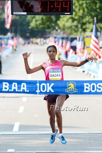 Mamitu Daska Stephen Sambu and Mamitu Daska win third BAA 10k by