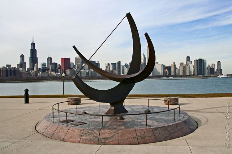 Man Enters the Cosmos Public Art in Chicago Museum Campus Adler Planetarium Sundial