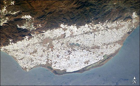 Man-made structures visible from space