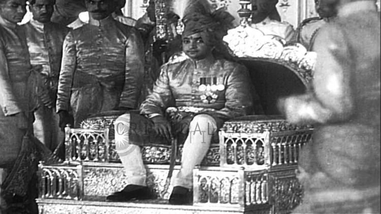 Man Singh II Jaipur Maharajah Sawai Man Singh II sits on his throne and bestows