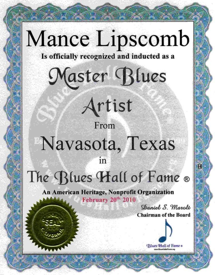 Mance Lipscomb Mance Lipscomb Exhibit in The Blues Hall of Fame